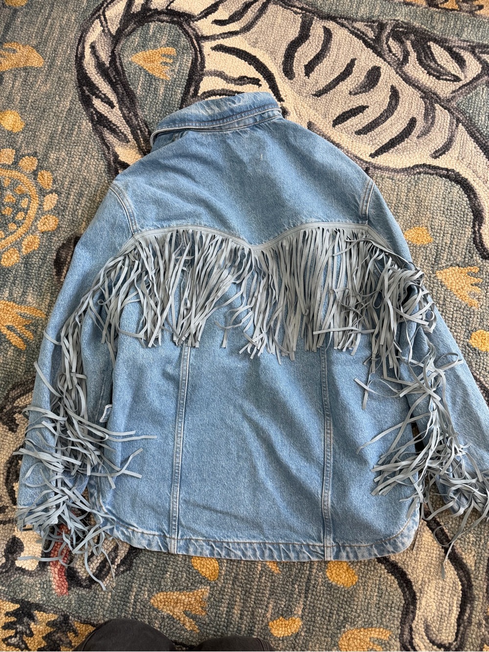 We The Free Denim Fringe Out Jacket - Picture 4 of 4